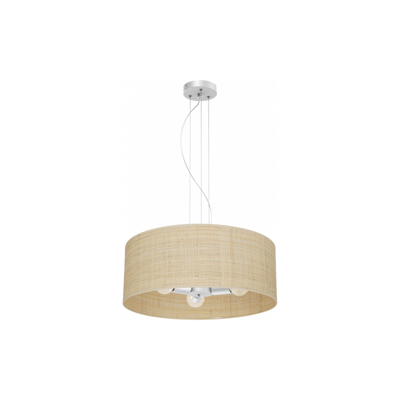 Lampa wisząca MARSHALL WHITE / RATTAN 3xE27