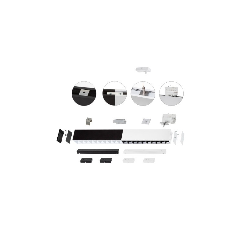 ALLDAY INSPIRE ONE DARK LIGHT 80st Black 840 17W 230V 56cm White