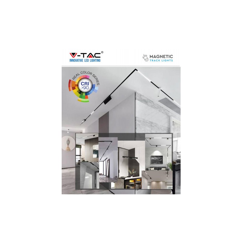 Lampa czarna magnetyczna 20W V-TAC 3000K