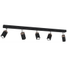 Lampa sufitowa SOLO SAWN BLACK / PATINATED WOOD 5x mini GU10