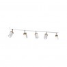 Lampa sufitowa SOLO SAWN WHITE / PATINATED WOOD 5x mini GU10