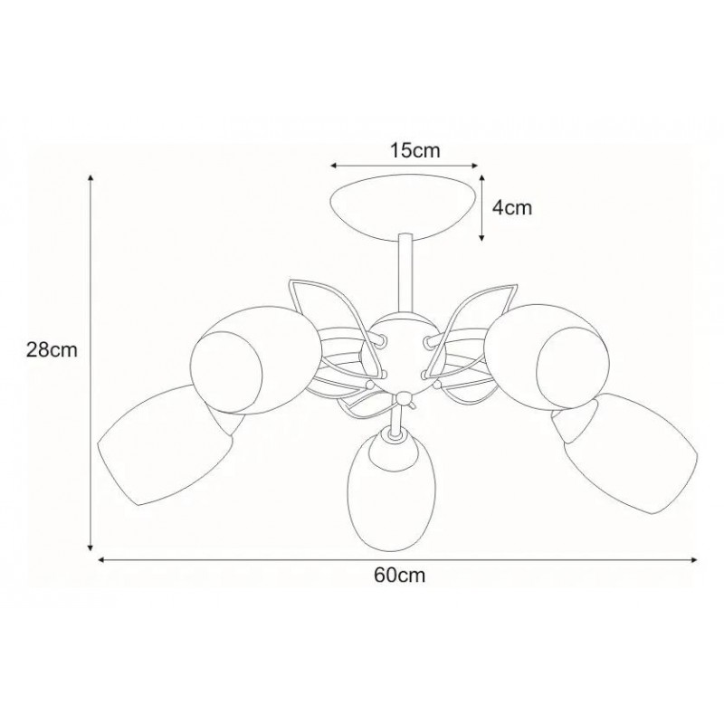 Lampa sufitowa K-JSL-6093/5 CHR z serii XENA K-JSL-6093/5 CHR