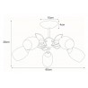 Lampa sufitowa K-JSL-6093/5 CHR z serii XENA K-JSL-6093/5 CHR