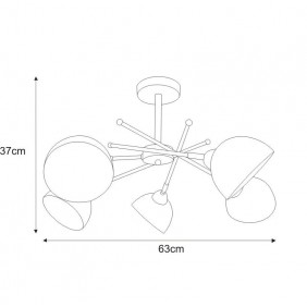 Lampa sufitowa K-JSL-1286/5-2 z serii HORNET