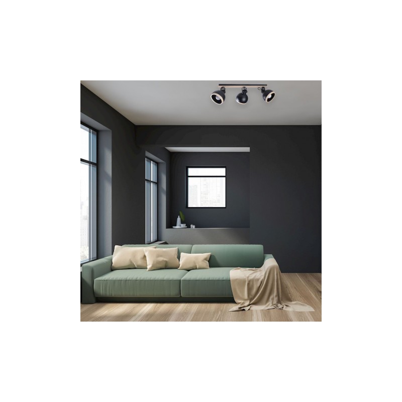 Lampa sufitowa OVAL BLACK 3xE27