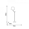 Lampa stojąca do salonu czarna VICTORIA 1xE27
