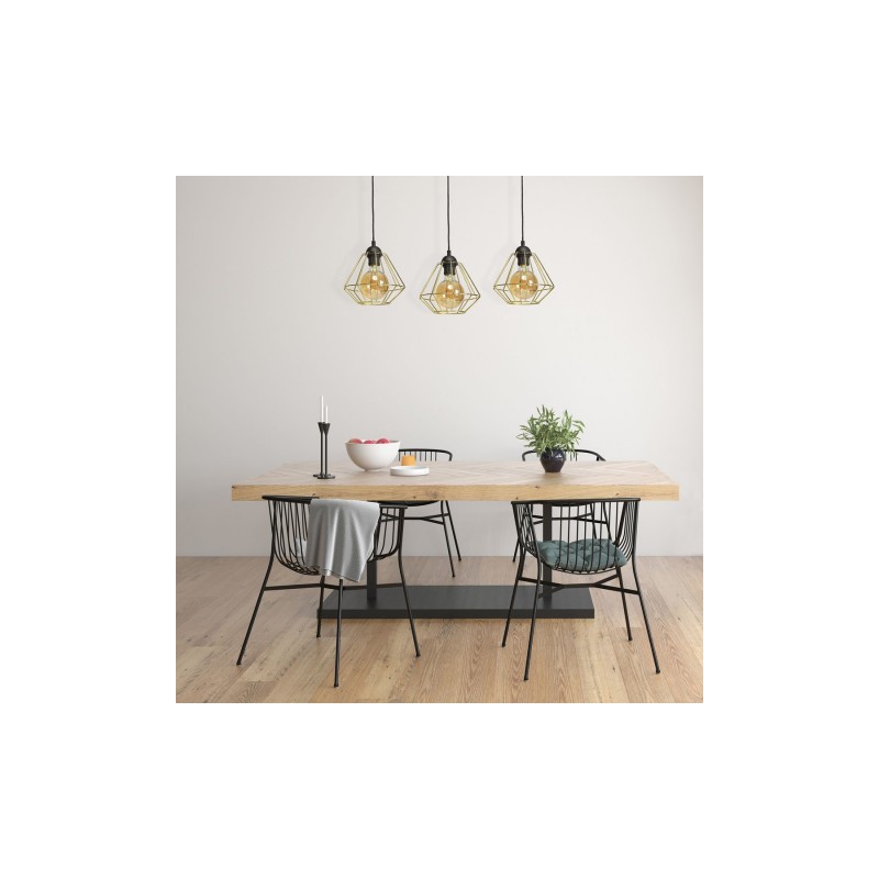 Lampa wisząca LUPO BLACK/GOLD 3xE27