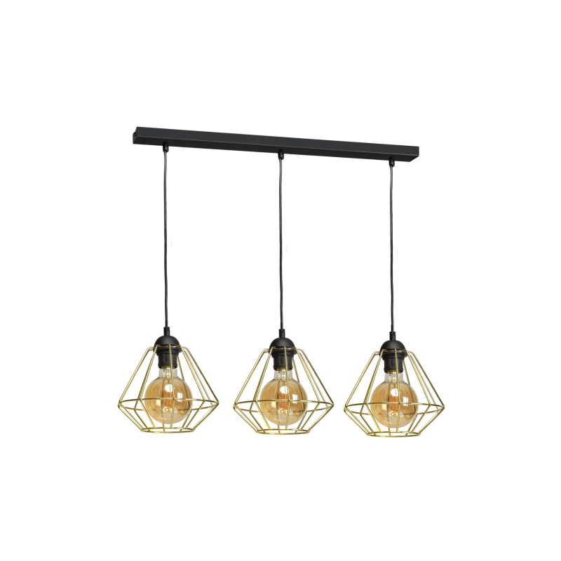 Lampa wisząca LUPO BLACK/GOLD 3xE27