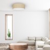 Lampa sufitowa MARSHALL WHITE / RATTAN 3xE27