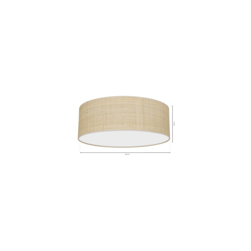 Lampa sufitowa MARSHALL WHITE / RATTAN 3xE27