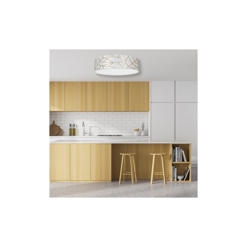 Lampa sufitowa ZIGGY WHITE White/Gold 3xE27