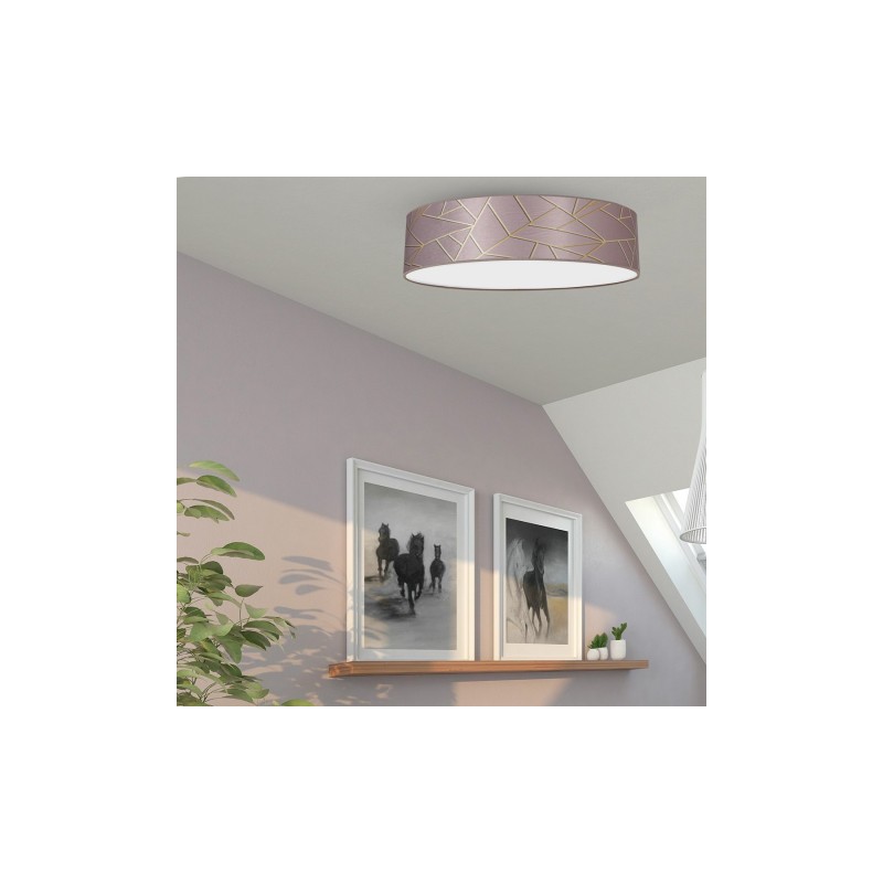 Lampa sufitowa ZIGGY PINK Gold/Pink 3xE27