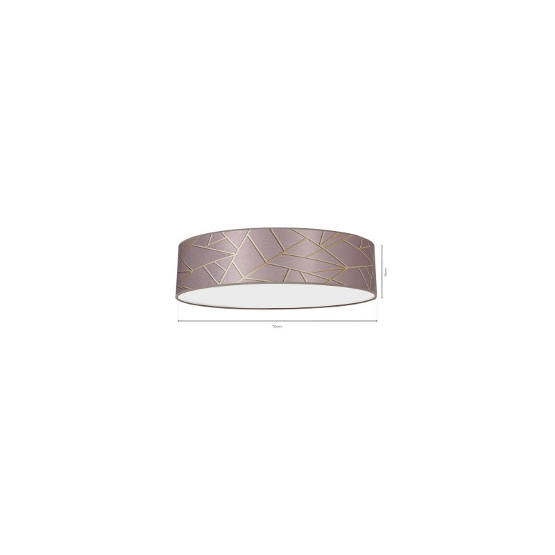 Lampa sufitowa ZIGGY PINK Gold/Pink 3xE27