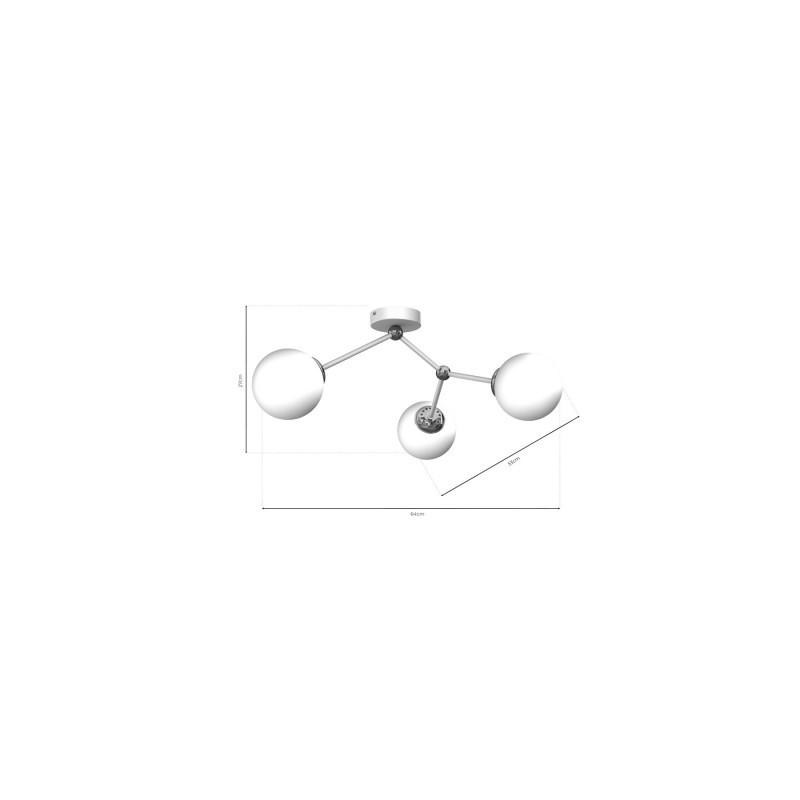 Lampa sufitowa JOY WHITE 3xE14
