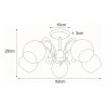 Lampa sufitowa K-JSL-6554/5 CHR z serii SUSAN