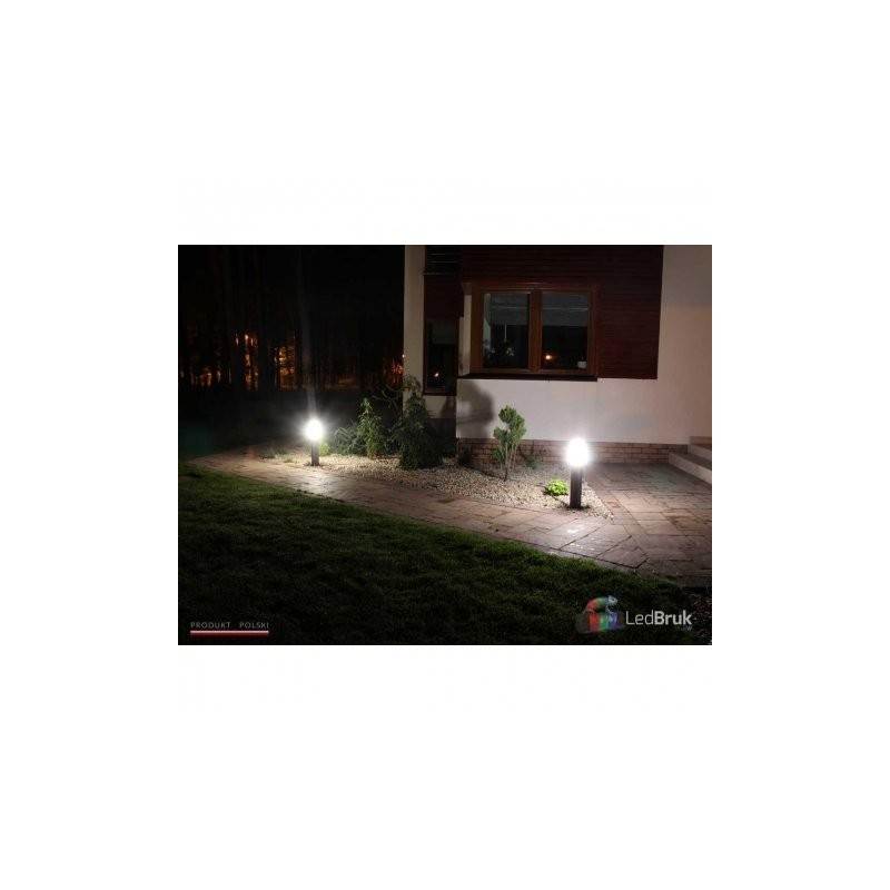 Lampa ogrodowa LED 24V kwadrat 80cm czarna - Biała zimna