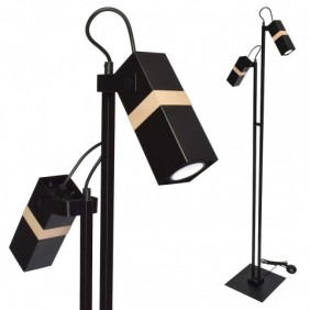 Lampa podłogowa czarna VIDAR 2xGU10