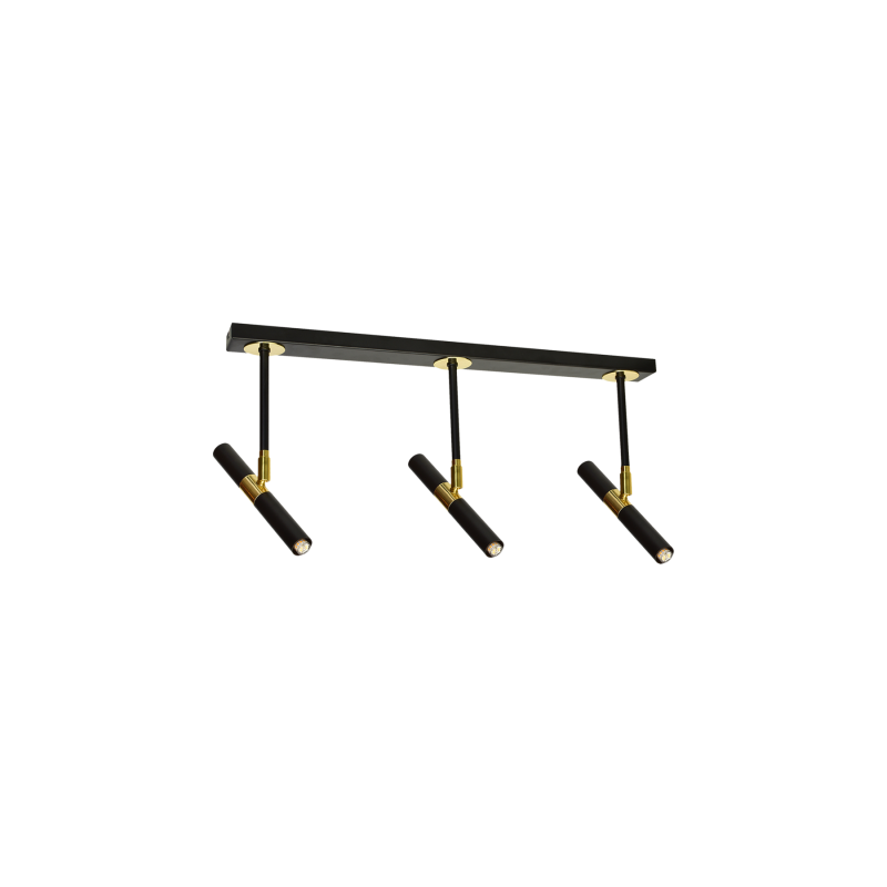 Lampa sufitowa MONZA BLACK / GOLD 3xG9 8W