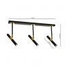 Lampa sufitowa MONZA BLACK / GOLD 3xG9 8W