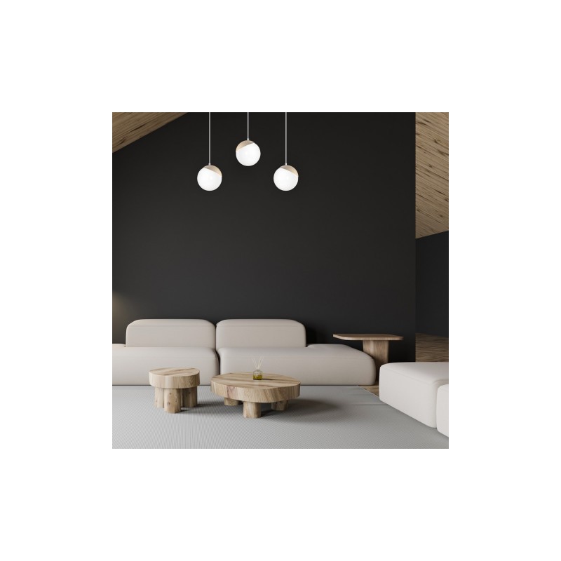 Lampa wisząca SFERA WOOD 3xE14