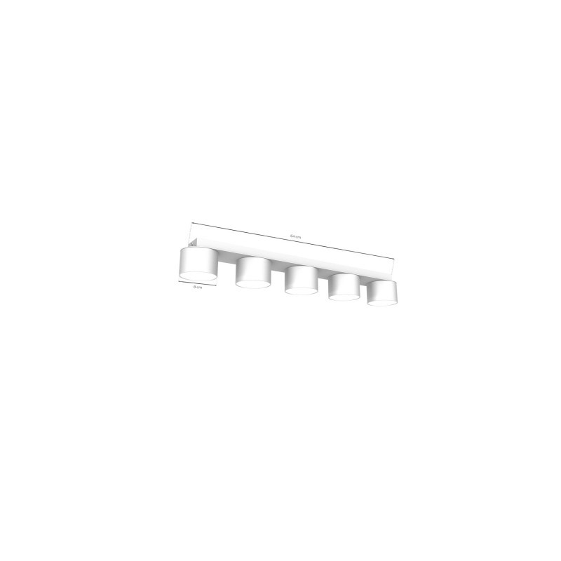 Lampa sufitowa DIXIE White  5xGX53