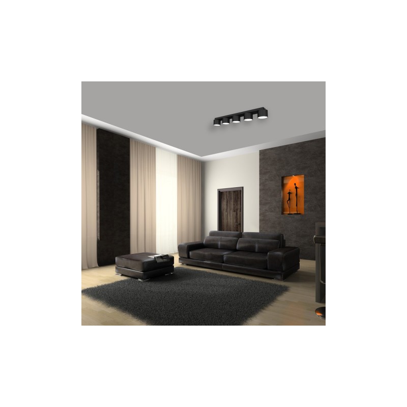 Lampa sufitowa DIXIE Black  5xGX53