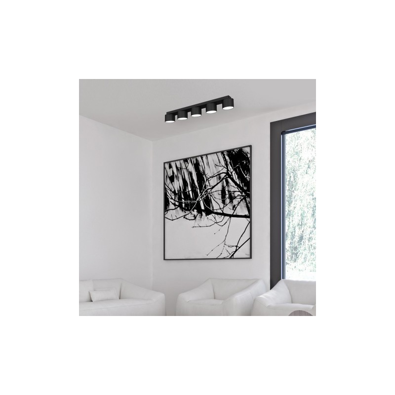 Lampa sufitowa DIXIE Black  5xGX53
