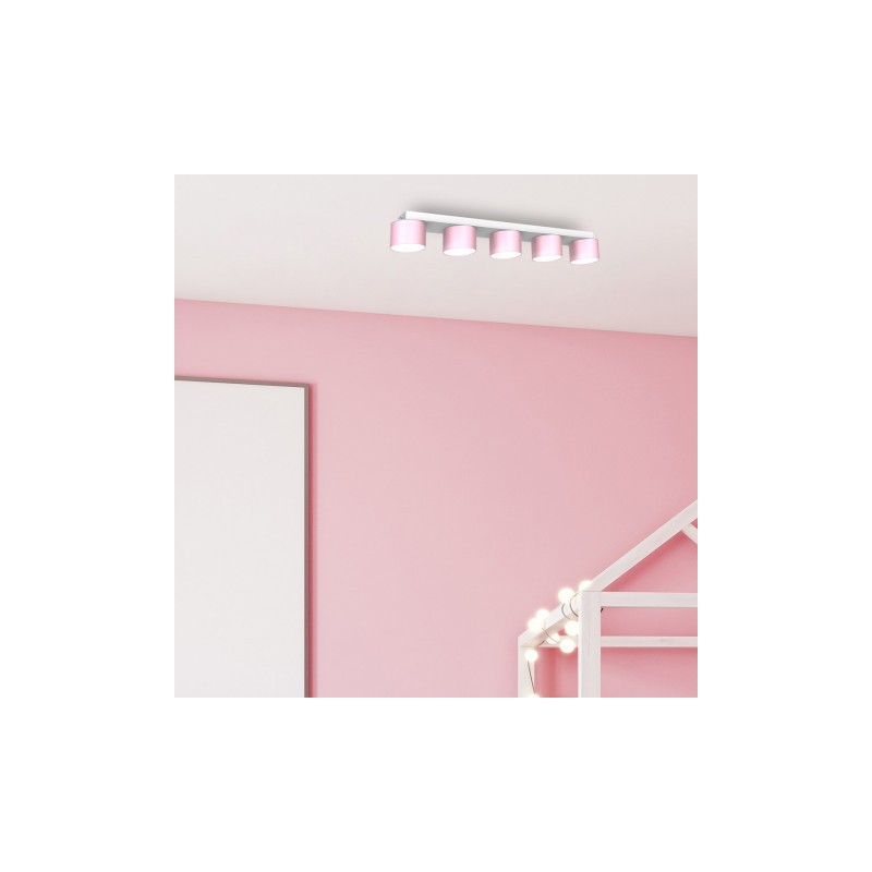Lampa sufitowa DIXIE Pink/White  5xGX53