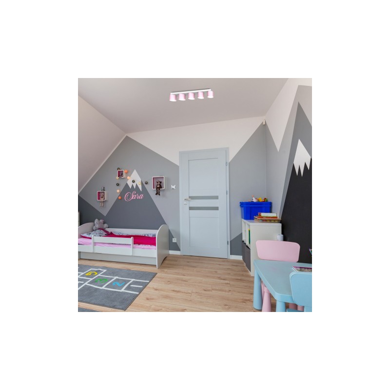 Lampa sufitowa DIXIE Pink/White  5xGX53