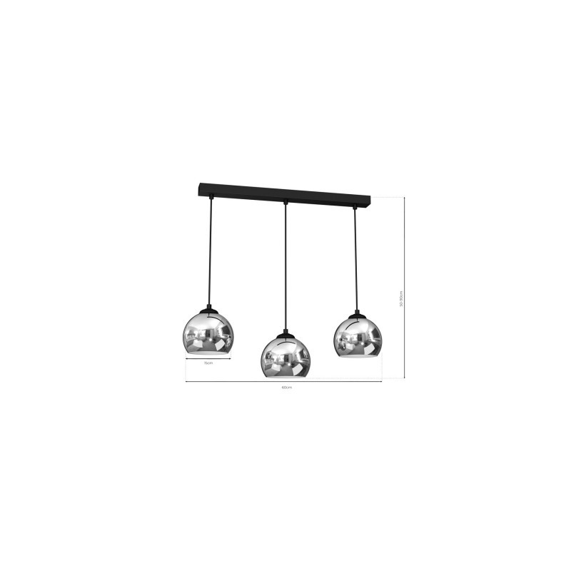 Lampa wisząca TORO BLACK / GOLD 3xE27