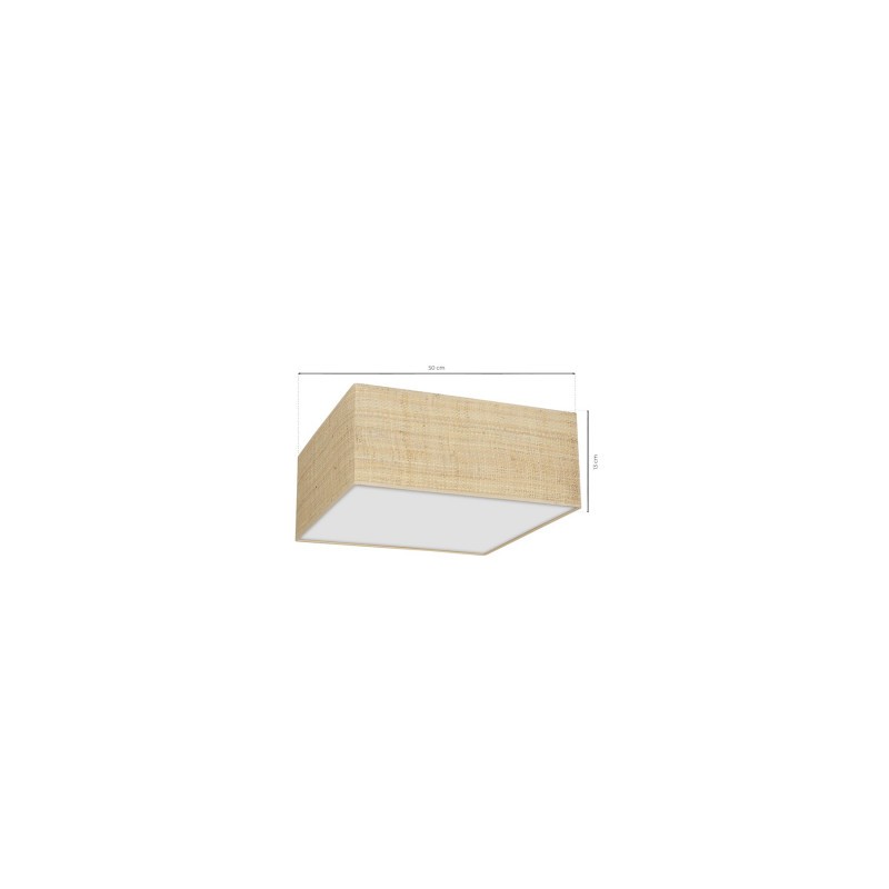 Lampa sufitowa MARSHALL WHITE / RATTAN 2xE27