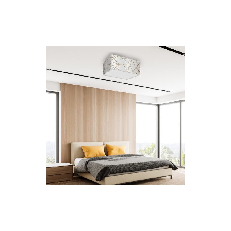 Lampa sufitowa ZIGGY WHITE White/Gold 2xE27