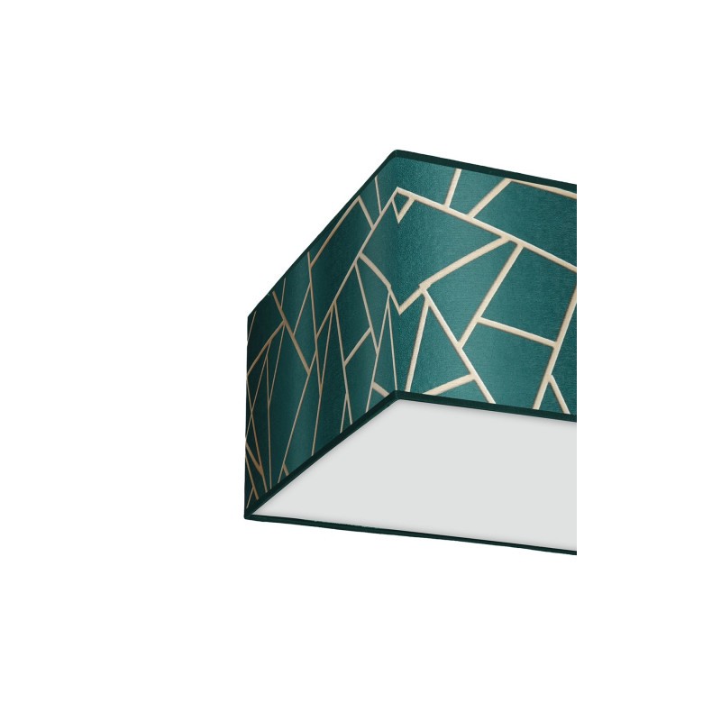 Lampa sufitowa ZIGGY GREEN Gold/Bottle green 2xE27