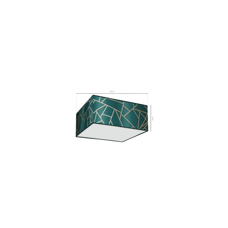 Lampa sufitowa ZIGGY GREEN Gold/Bottle green 2xE27