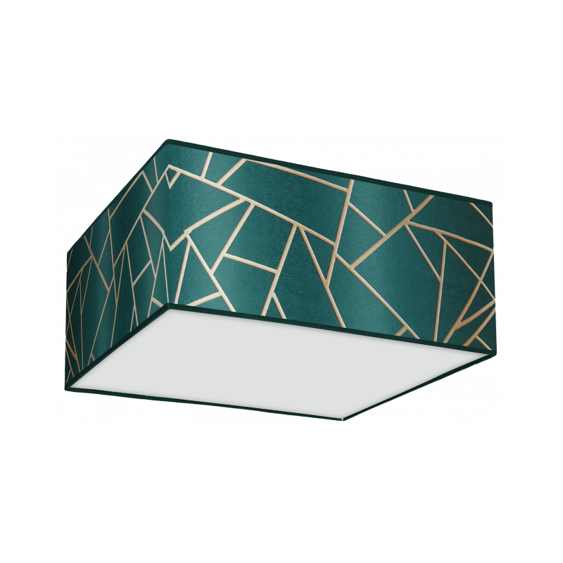 Lampa sufitowa ZIGGY GREEN Gold/Bottle green 2xE27