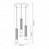 Lampa wisząca ESTILO 3xGU10
