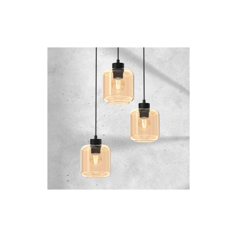 Lampa wisząca SOMBRA AMBER 3xE27
