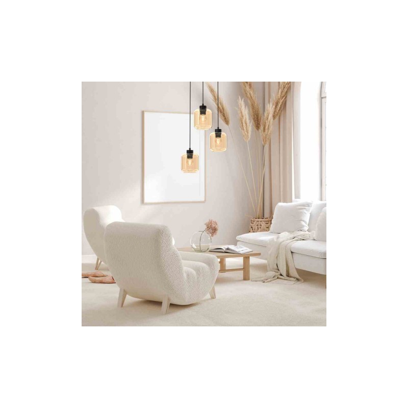 Lampa wisząca SOMBRA AMBER 3xE27