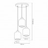 Lampa wisząca SOMBRA AMBER 3xE27