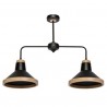 Lampa sufitowa SALMA BLACK / WOOD 2xE27 60W