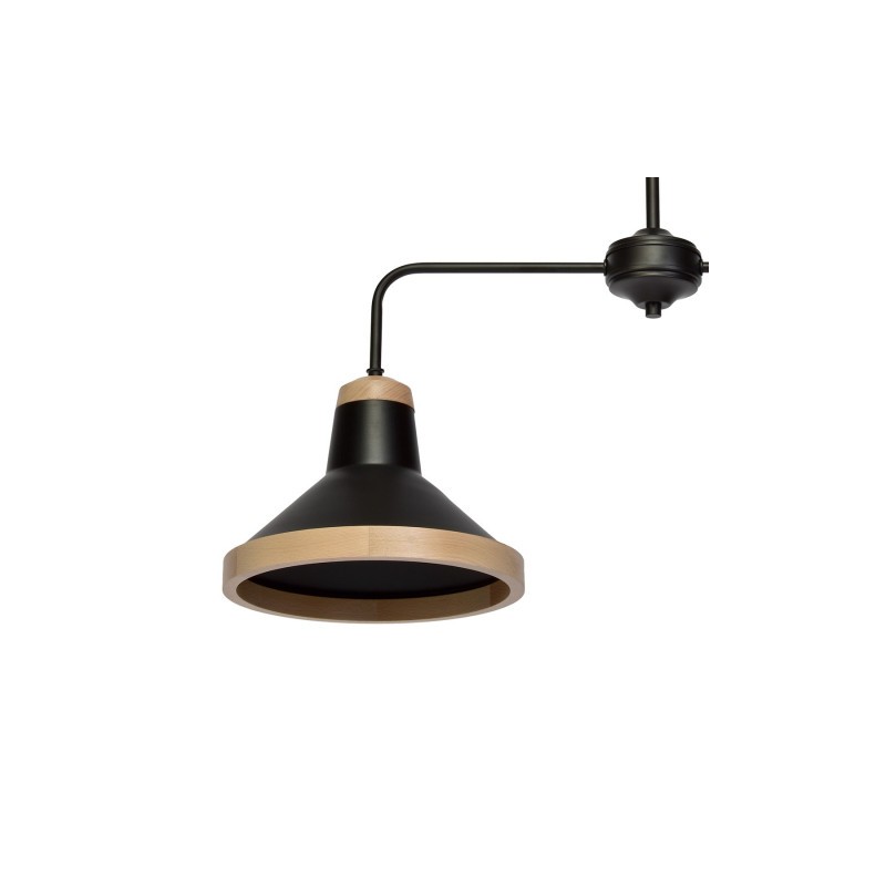 Lampa sufitowa SALMA BLACK / WOOD 2xE27 60W