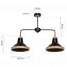 Lampa sufitowa SALMA BLACK / WOOD 2xE27 60W