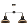 Lampa sufitowa SALMA BLACK / WOOD 2xE27 60W