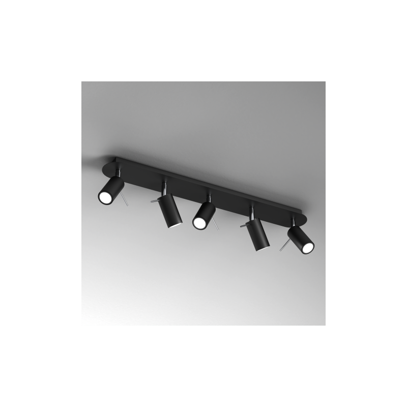 Lampa sufitowa PRESTON BLACK/CHROME 5x mini GU10