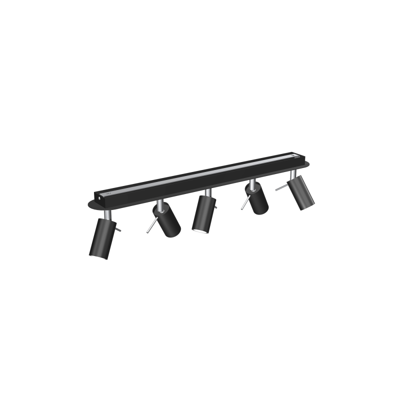 Lampa sufitowa PRESTON BLACK/CHROME 5x mini GU10