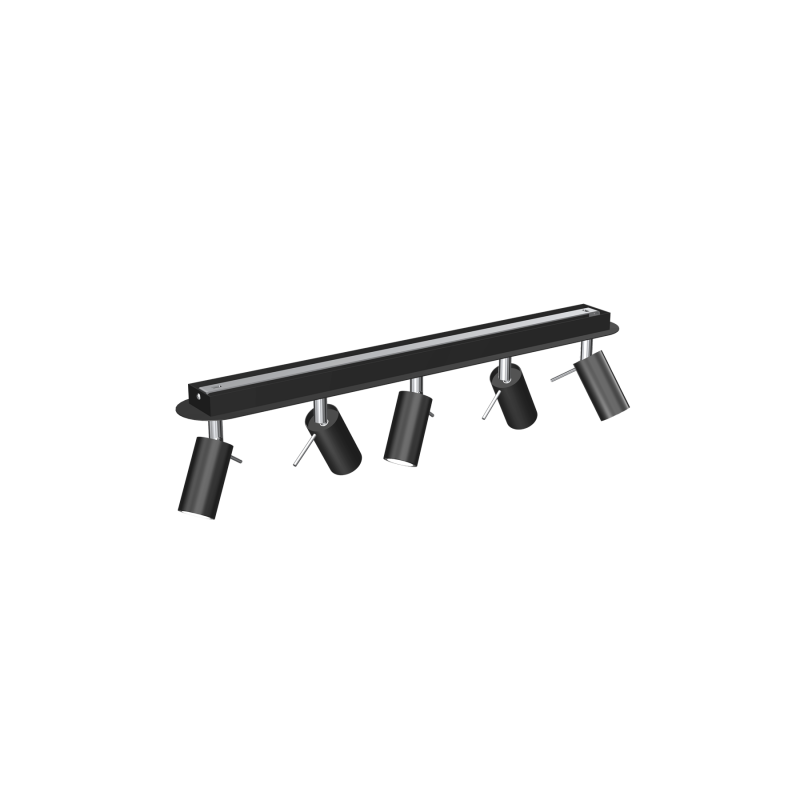 Lampa sufitowa PRESTON BLACK/CHROME 5x mini GU10