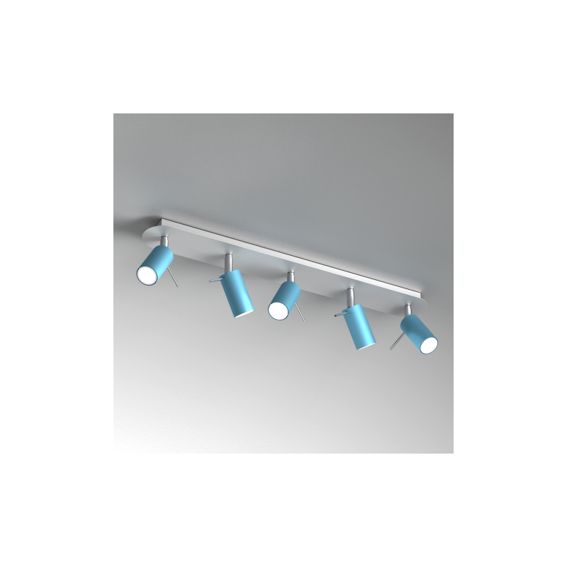 Lampa sufitowa PRESTON BLUE/WHITE 5x mini GU10