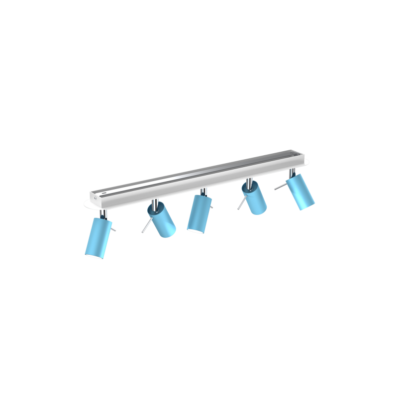 Lampa sufitowa PRESTON BLUE/WHITE 5x mini GU10