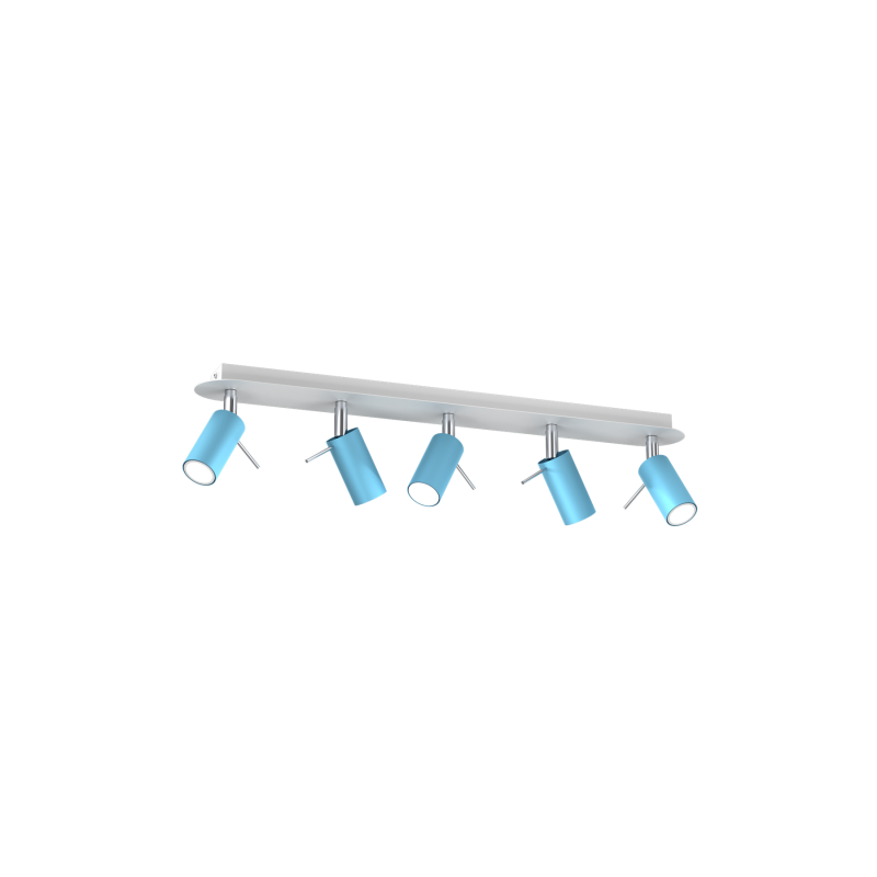 Lampa sufitowa PRESTON BLUE/WHITE 5x mini GU10