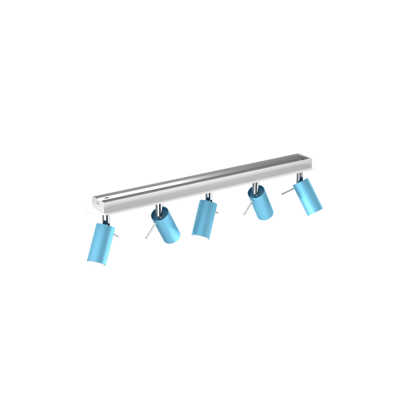 Lampa sufitowa PRESTON BLUE/WHITE 5x mini GU10